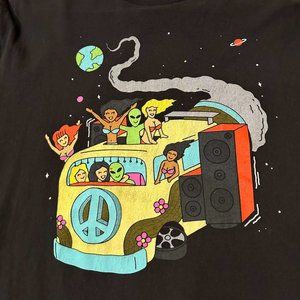 ALAB vintage style t-shirt with hippy print, XL